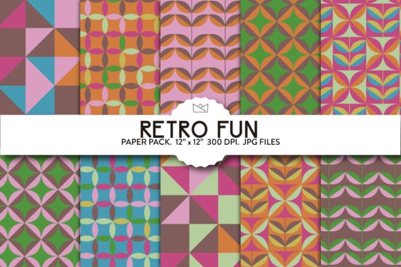 Download Retro Fun Wrapping Paper, Retro Digital - Wrapping paper Collection