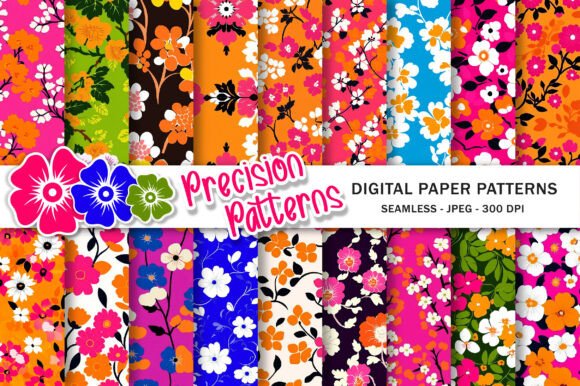 Download Orange and Pink Floral Patterns - Floral patterns Collection