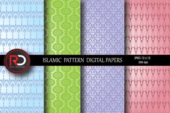 Download Arabesque Pattern Digital Paper - Arabesque pattern Collection