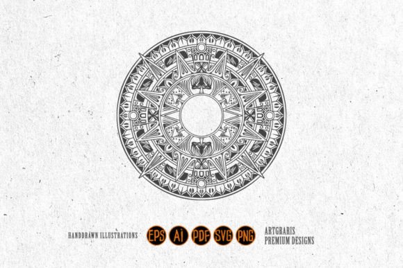Download Luxury Fungus Ornate Mandala Monochrome - Monochrome Collection